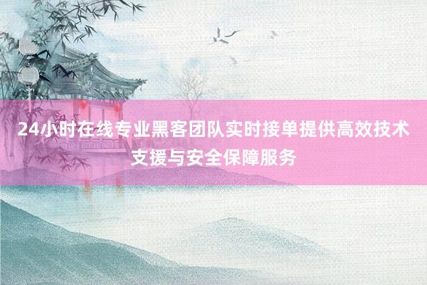 24小时在线专业黑客团队实时接单提供高效技术支援与安全保障服务
